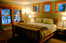 The Coop Cabin Winter Bedroom